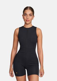 Rückansicht von Gold’s Gym  MOSS Bodysuit Damen schwarz