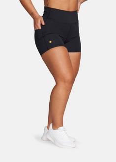 Rückansicht von Gold’s Gym  JANE Funktionsshorts Damen schwarz