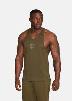 Rückansicht von Gold’s Gym  WILT Tanktop Herren dark olive