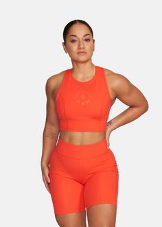 Rückansicht von Gold’s Gym  LAURA Croptop Damen Grenadine