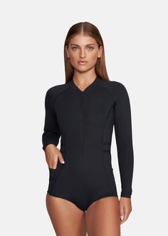 Rückansicht von Gold’s Gym  FAYE Bodysuit Damen schwarz