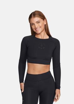 Rückansicht von Gold's Gym HELEN Croptop Damen schwarz