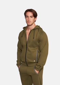 Rückansicht von Gold’s Gym  GENE Trainingsjacke Herren dark olive