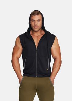 Rückansicht von Gold’s Gym  DRAPER Hoodie Herren schwarz