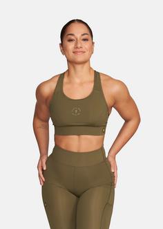 Rückansicht von Gold's Gym NADIA Sport-BH Damen dark olive