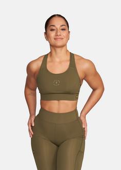 Rückansicht von Gold’s Gym  NADIA Sport-BH Damen dark olive