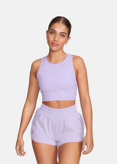 Rückansicht von Gold's Gym LAURA Croptop Damen digital lavender