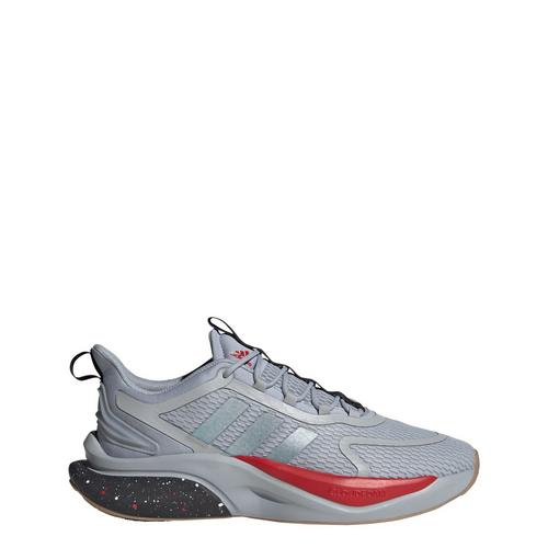 Rückansicht von adidas Alphabounce+ Bounce Schuh Sneaker Halo Silver / Magic Grey Met / Core Black