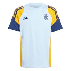 adidas Real Madrid Tiro 24 Kids Sweat T-Shirt Fanshirt Kinder Glow Blue / Crew Orange / Team Navy Blue 2