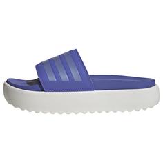 adidas Platform adilette Badelatschen Herren Semi Cobalt Blue / Blue Spark Met. / Core White