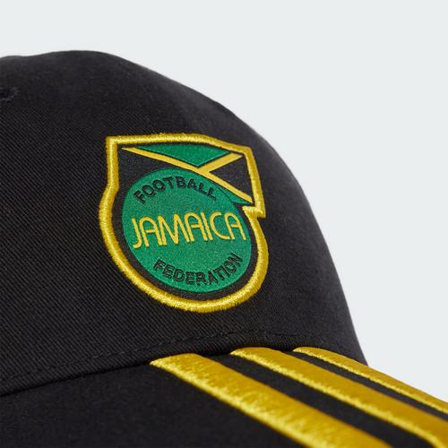 Rückansicht von adidas Jamaika Away Baseball Kappe Cap Black / Hazy Yellow