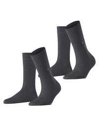 Burlington Everyday SO 2-Pack Socken Damen - anthra.mel (3081)