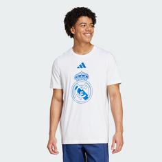 Rückansicht von adidas Real Madrid DNA Graphic T-Shirt Fanshirt Herren White
