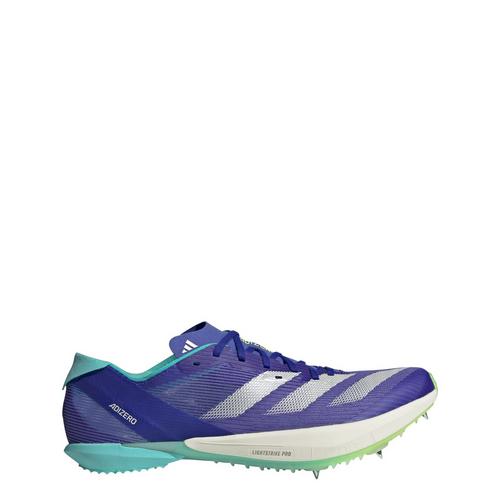 Rückansicht von adidas Adizero Ambition Spike-Schuh Laufschuhe Herren Cobalt Blue / Zero Metalic / Lucid Lemon