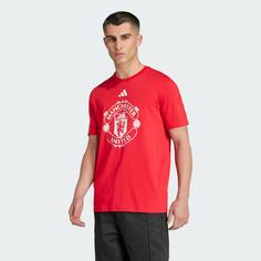 Rückansicht von adidas Manchester United DNA Graphic T-Shirt Fanshirt Herren Mufc Red