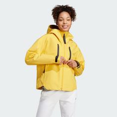 Rückansicht von adidas Myshelter RAIN.RDY Regenjacke Jacke Damen Active Gold