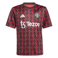 adidas Manchester United Pre-Match Kids Shirt Fußballtrikot Kinder Black / Mufc Red