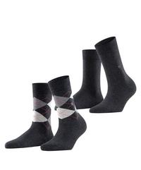 Burlington Everyday Mix SO 2-Pack Socken Damen - anthra.mel (3081)