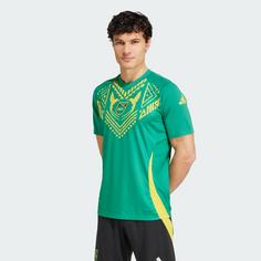 Rückansicht von adidas Jamaika Pre-Match Shirt Fußballtrikot Herren Bold Green