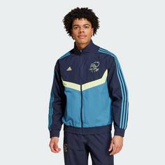 Rückansicht von adidas Ajax Seasonal Trainingsjacke Funktionsjacke Herren Legend Ink / Altered Blue