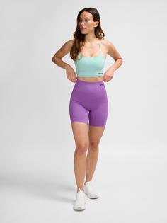 Rückansicht von hummel hmlTIF SEAMLESS SHORTS Funktionsshorts Damen DEWBERRY