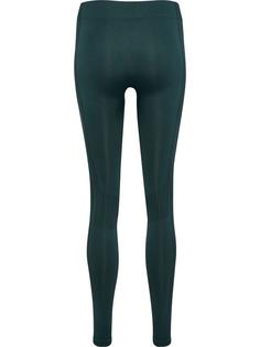 Rückansicht von hummel hmlMT SHAPING SEAMLESS MW TIGHTS Tights Damen GREEN GABLES