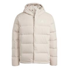 adidas Helionic Hooded Daunenjacke Winterjacke Herren Wonder Beige / Wonder Beige