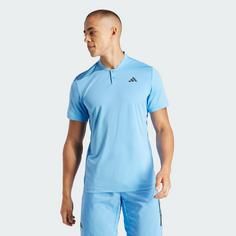 Rückansicht von adidas Club Tennis Henley T-Shirt T-Shirt Herren Blue Burst