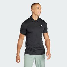 Rückansicht von adidas Tennis FreeLift Poloshirt T-Shirt Herren Black