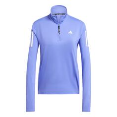 adidas Own the Run Half-Zip Oberteil Funktionssweatshirt Damen Semi Cobalt Blue