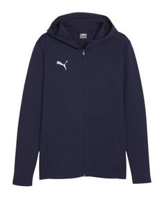 PUMA teamFINAL Casuals Kapuzenjacke Fußballtrikot Herren dunkelblausilber