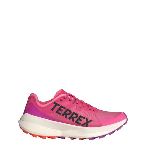 Rückansicht von adidas Terrex Agravic Speed Trailrunning-Schuh Wanderschuhe Damen Pink Fusion / Core Black / Purple Burst