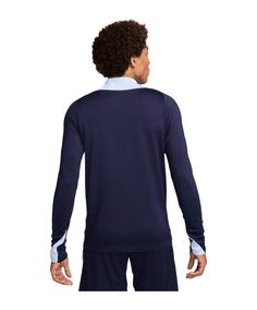 Rückansicht von Nike Frankreich Drill Top EM 2024 Sweatshirt blau