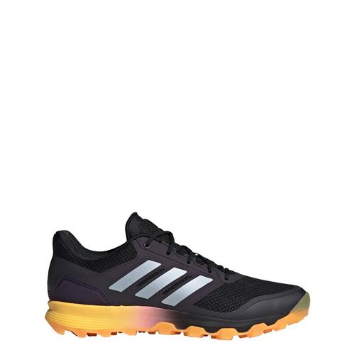 Rückansicht von adidas Flexcloud 2.1 Field Hockeyschuh Sneaker Core Black / Zero Metalic / Spark