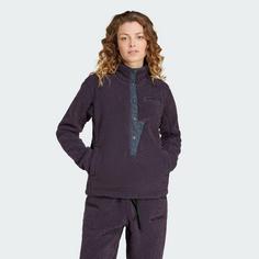 Rückansicht von adidas Terrex Xploric High Pile Fleece Oberteil Fleecejacke Damen Aurora Black