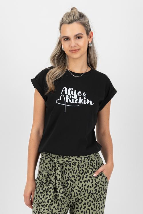 Rückansicht von ALIFE AND KICKIN EnidAK P T-Shirt Damen black