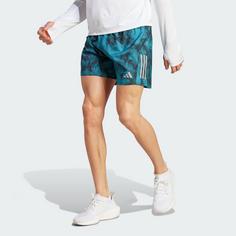 Rückansicht von adidas Own the Run Allover Print Shorts Funktionsshorts Herren Arctic Fusion / Black