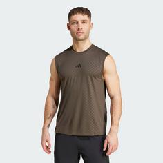 Rückansicht von adidas Power Tanktop Tanktop Herren Shadow Olive / Black