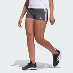 Rückansicht von adidas Pacer 3-Streifen Woven Shorts Funktionsshorts Damen Grey Six / White