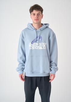 Rückansicht von Cleptomanicx Krooked Gulls Hoodie Herren Arctic Ice