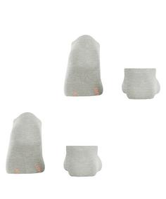 Rückansicht von ESPRIT Uni  2-Pack Freizeitsocken Damen grey/red (3821)