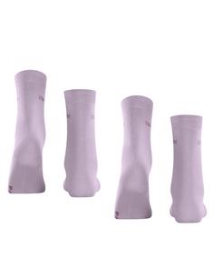 Rückansicht von ESPRIT Uni  2-Pack Freizeitsocken Damen Mauve (6904)