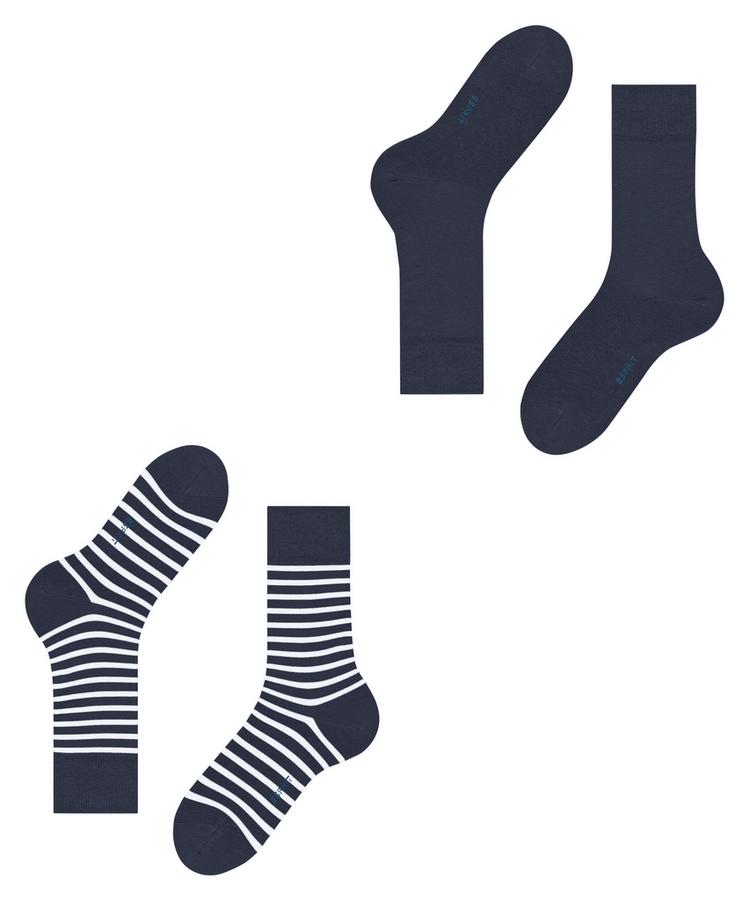 ESPRIT ESPRIT Fine Stripe  2-Pack Socken Herren - space blue (6116) - 2 | SportScheck