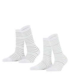 ESPRIT Fine Stripe  2-Pack Freizeitsocken Damen raw white (2100)