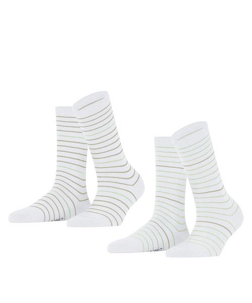 ESPRIT Fine Stripe  2-Pack Socken Damen