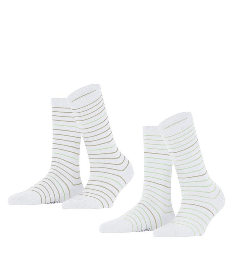 ESPRIT ESPRIT Fine Stripe  2-Pack Socken Damen - raw white (2100) - 0 | SportScheck