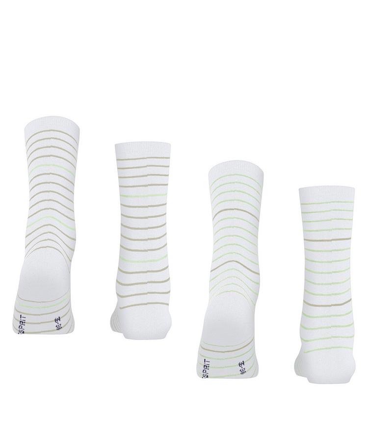 ESPRIT ESPRIT Fine Stripe  2-Pack Socken Damen - raw white (2100) - 0 | SportScheck