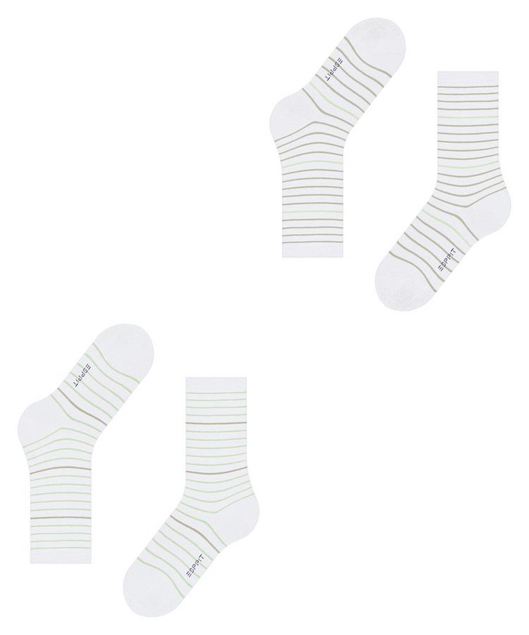 ESPRIT ESPRIT Fine Stripe  2-Pack Socken Damen - raw white (2100) - 2 | SportScheck