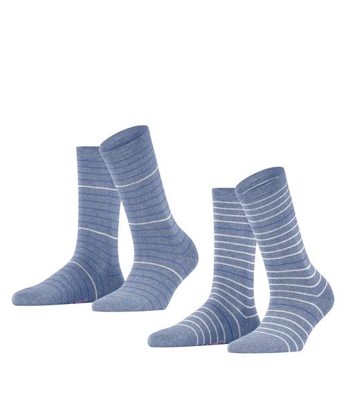ESPRIT Fine Stripe  2-Pack Socken Damen