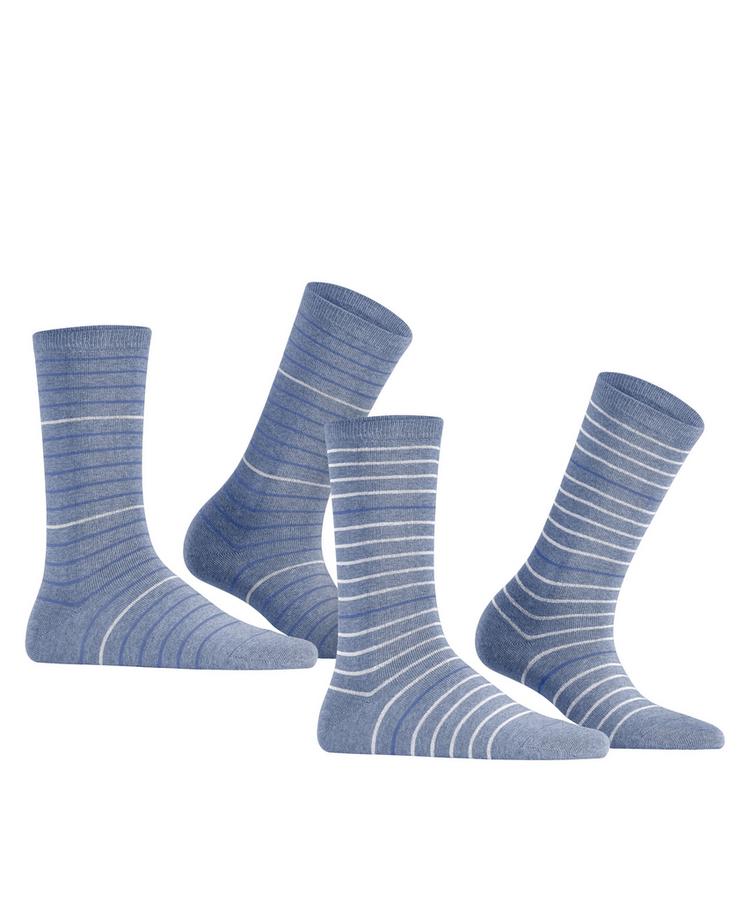 ESPRIT ESPRIT Fine Stripe  2-Pack Socken Damen - jeans (6458) - 0 | SportScheck
